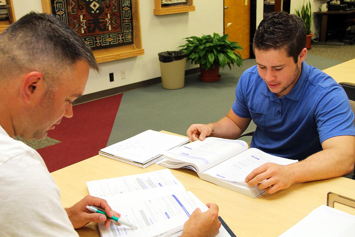Students study together in the Tutoring Center.